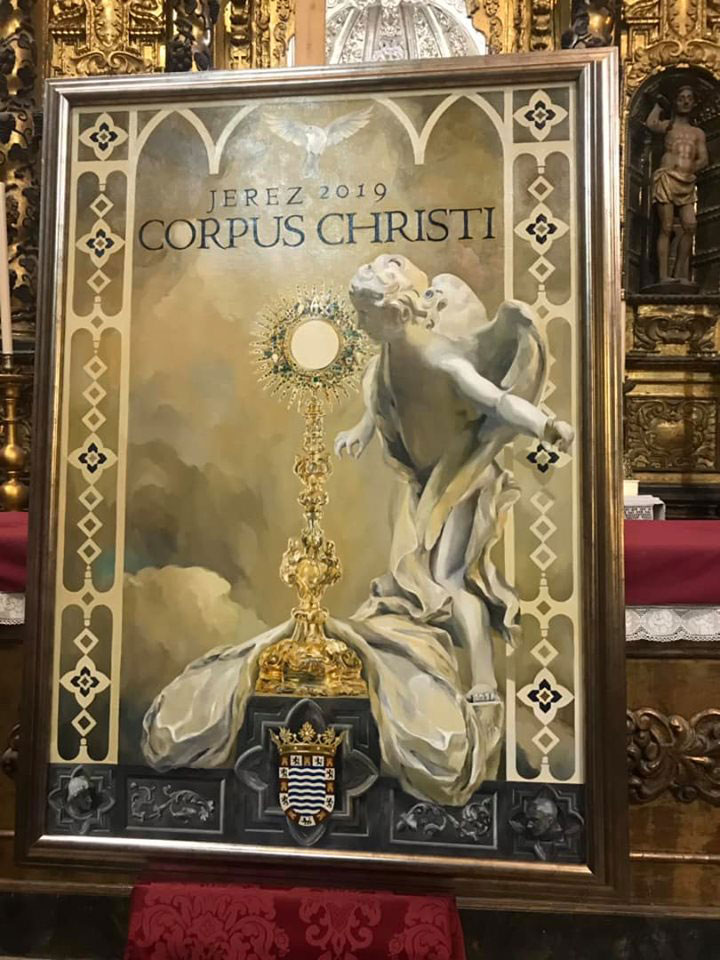Cartel del Corpus Christi de Jerez 2019, obra de la Artista Plástica Inma Peña