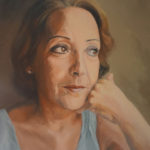 Retrato al óleo de la madre de la artista realizado Inma Peña en 2006