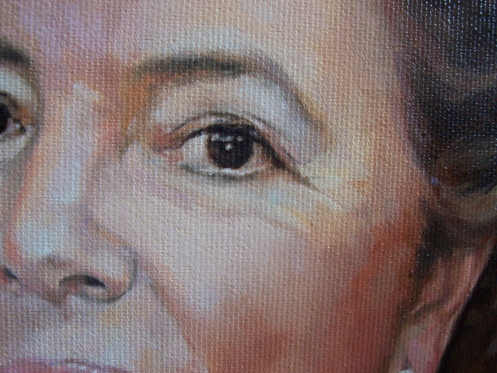 Retrato al óleo de Madrina por la Artista Plástica Inma Peña en 2007 (detalle)