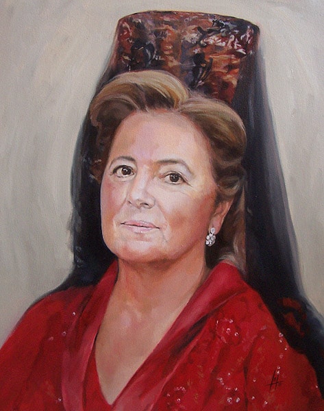 Retrato al óleo de Madrina por la Artista Plástica Inma Peña en 2007