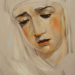 Nuestra Señora de La Piedad. Inmaculada Peña Ruiz. 2013. Pastel, 22 x 30 cm. Colección particular, Jerez.