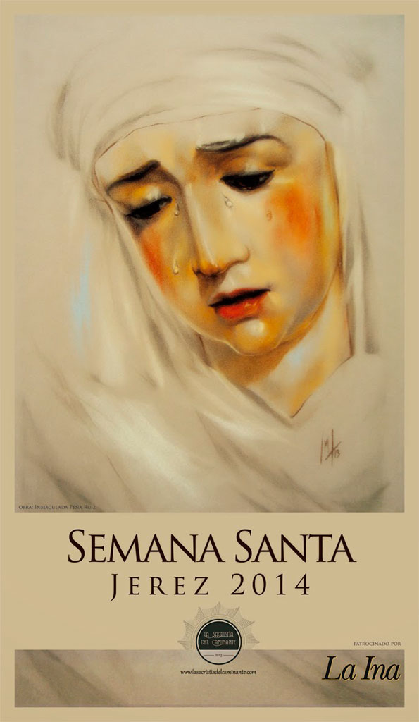 Cartel Semana Santa Jerez 2014, realizado por la Artista Plástica Inma Peña, para La Sacristía del Caminante.