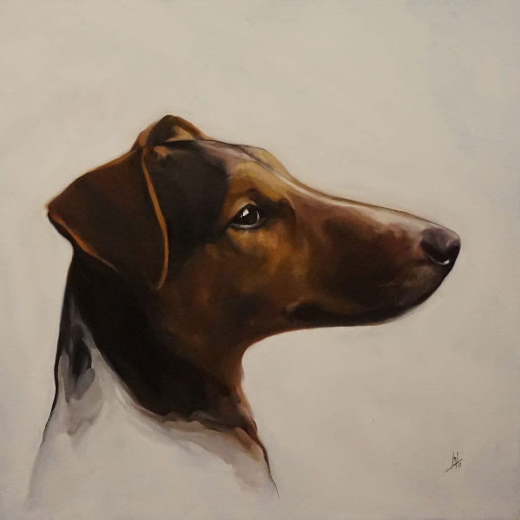 Retrato de la perrita Luna