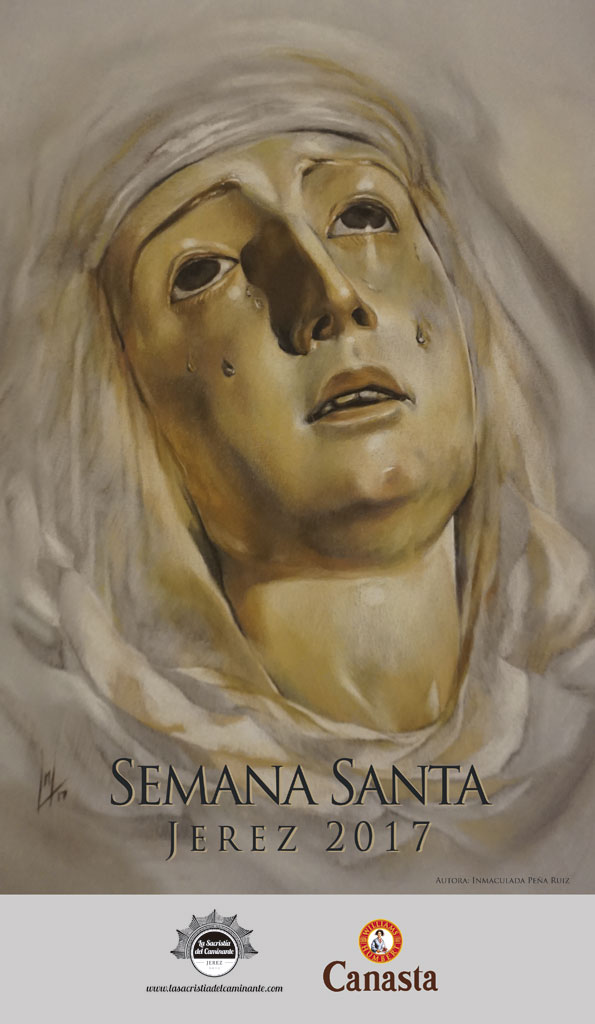 Cartel Semana Santa Jerez 2017, realizado por la Artista Plástica Inma Peña, para La Sacristía del Caminante.