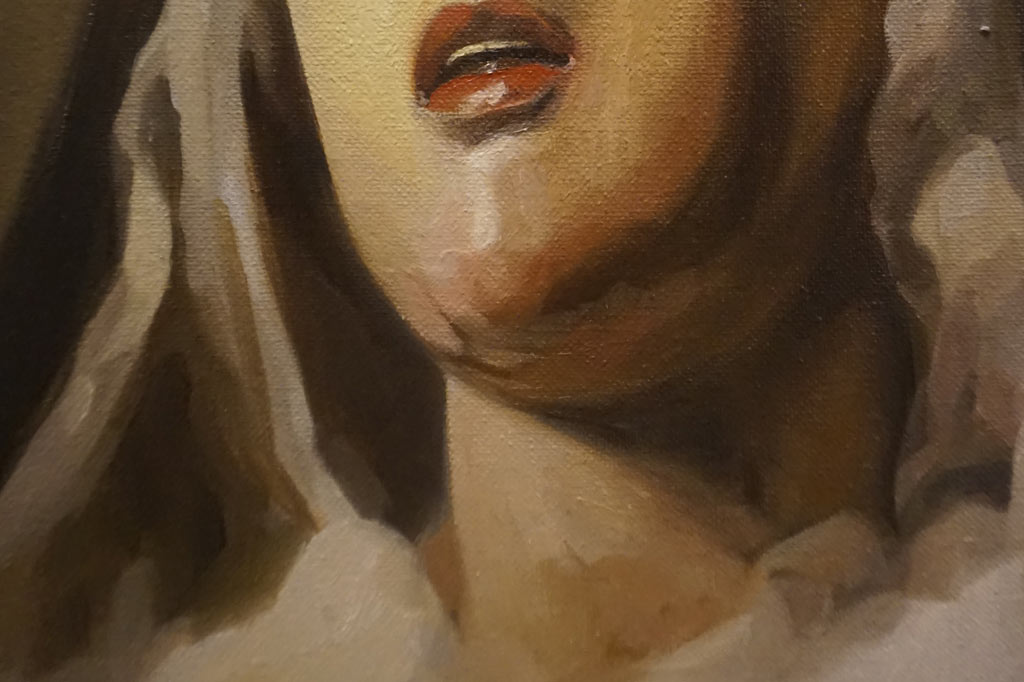 Retrato de Nuestra Señora del Amor y Sacrificio de Jerez realizado por la Artista Plástica Inma Peña en 2018 (detalle)