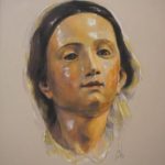 Retrato a pastel de la Virgen de la Luz por la Artista Plástica Inma Peña en 2018