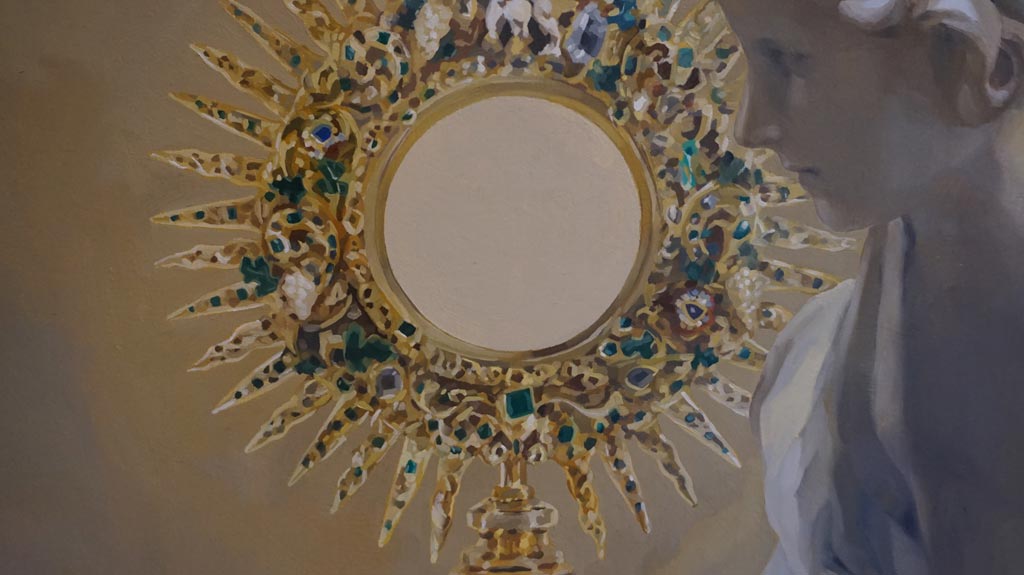 Cartel oficial del Corpus Christi de Jerez 2019 realizado por la artista plástica Inma Peña en 2019 (detalle)