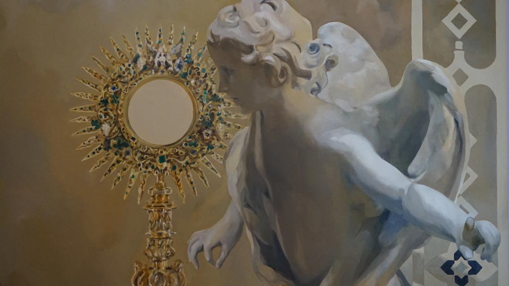 Cartel oficial del Corpus Christi de Jerez 2019 realizado por la artista plástica Inma Peña en 2019 (detalle)