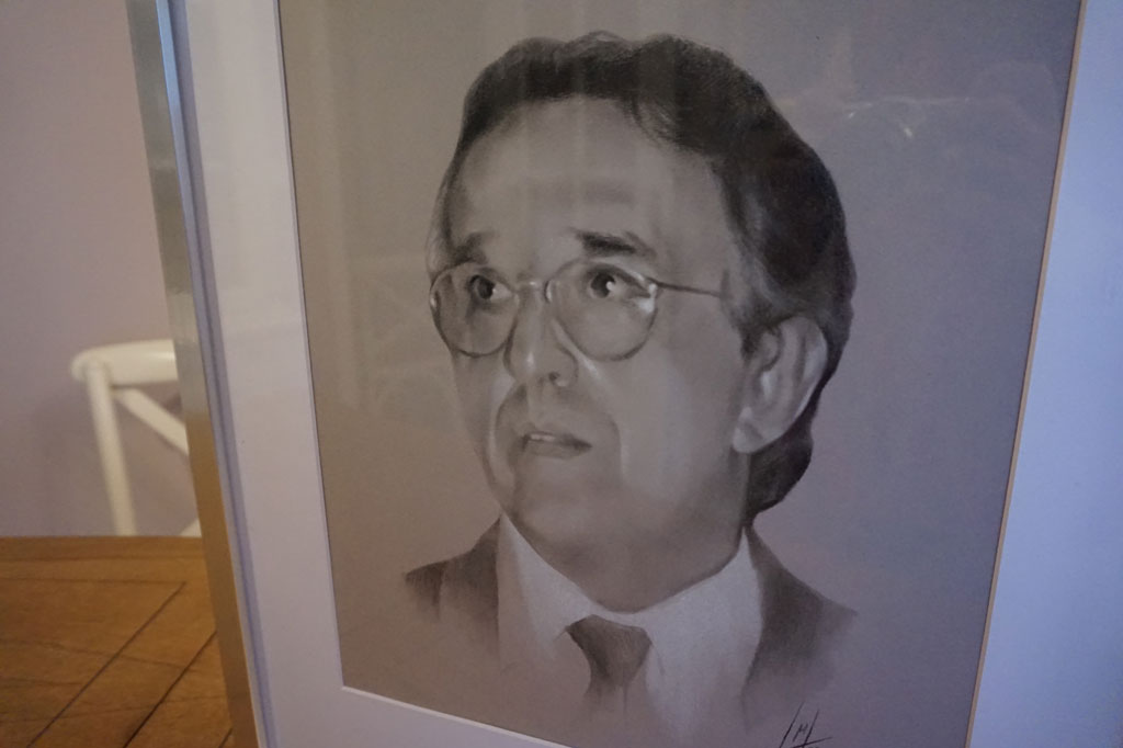 Retrato de Ángel Sáez Lalana por la artista plástica Inma Peña