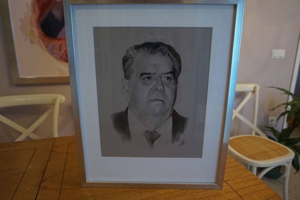 Retrato de José Ruiz de Velasco Navarro por la artista plástica Inma Peña