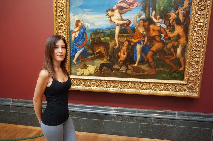 Visitando la obra "Baco y Ariadna" en la National Gallery de Londres