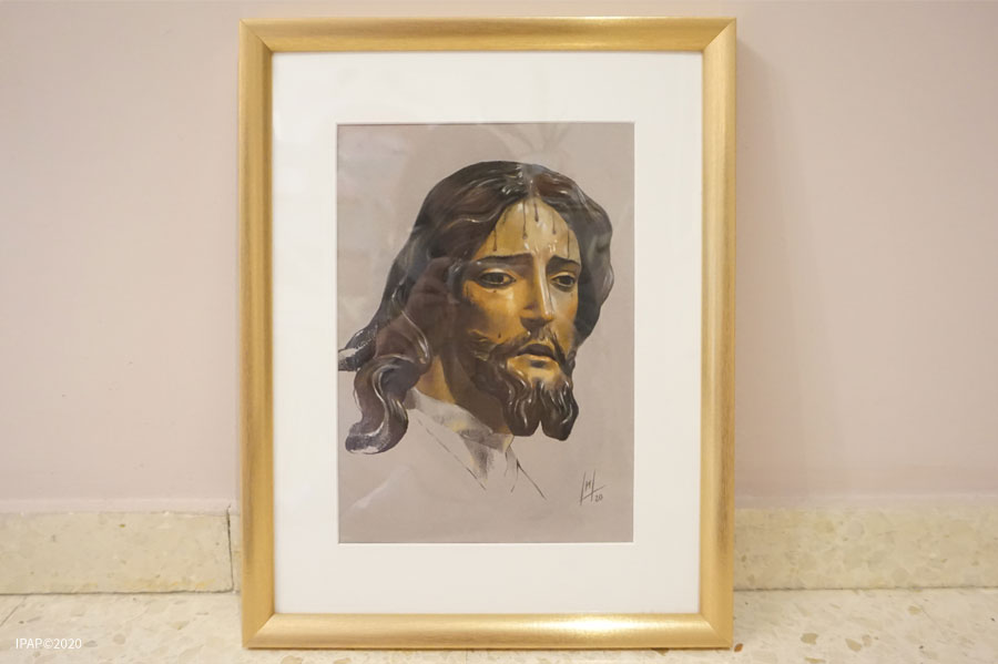 Nuestro Padre Jesús del Prendimiento. Inmaculada Peña Ruiz. 2020. Pastel, 22 x 30 cm. Colección particular, Jerez.