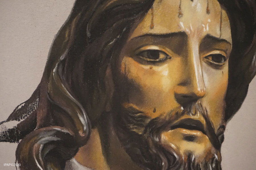 Nuestro Padre Jesús del Prendimiento. Inmaculada Peña Ruiz. 2020. Pastel, 22 x 30 cm. Colección particular, Jerez.
