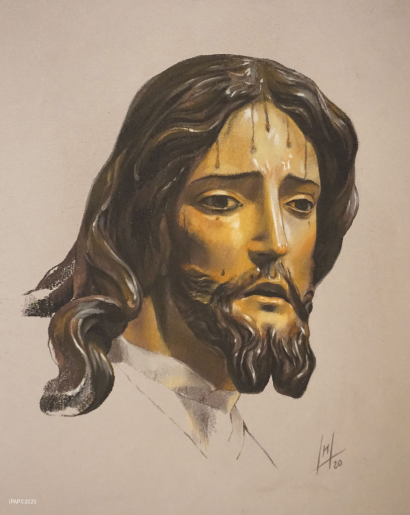 Nuestro Padre Jesús del Prendimiento. Inmaculada Peña Ruiz. 2020. Pastel, 22 x 30 cm. Colección particular, Jerez.