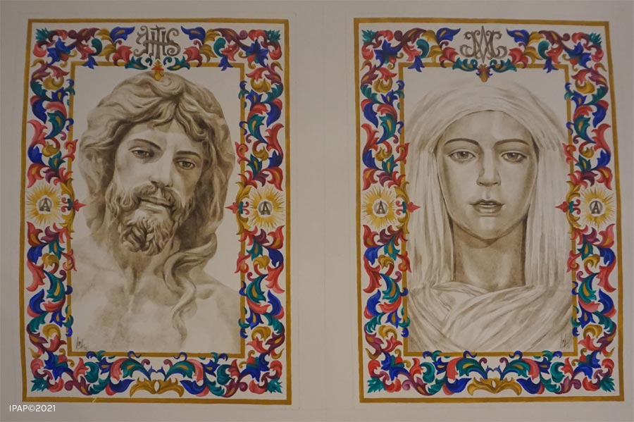 Ilustraciones para el Libro de Reglas de la Hdad. del Resucitado de El Puerto de Santa María realizadas por la artista Inmaculada Peña