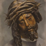 Retrato a Pastel de Nuestro Padre Jesús del Gran Poder de Juan de Mesa, realizado por la artista Inmaculada Peña Ruiz en 2022