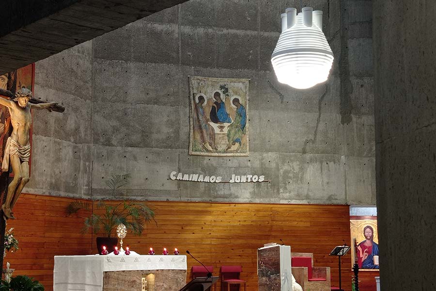 Icono de la Trinidad en la Parroquia de Nuestra Señora del Perpetuo Socorro de Jerez.