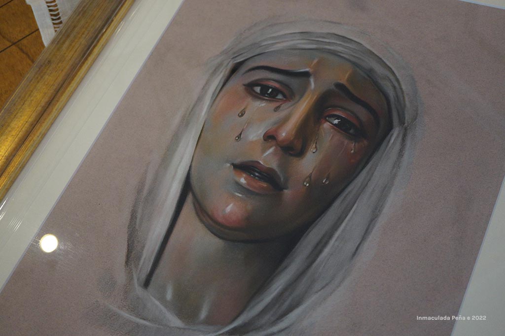 Retrato de María Santísima de las Mercedes realizado por la artista Inmaculada Peña Ruiz en 2022