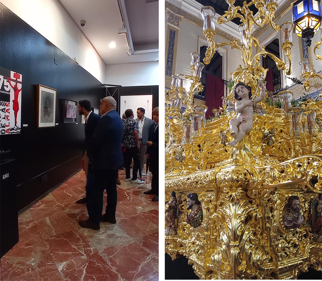 Inaugurada la exposición 'Almas LXXV', dedicada al crucificado de la hermandad de los Javieres en el 75 aniversario de su hechura