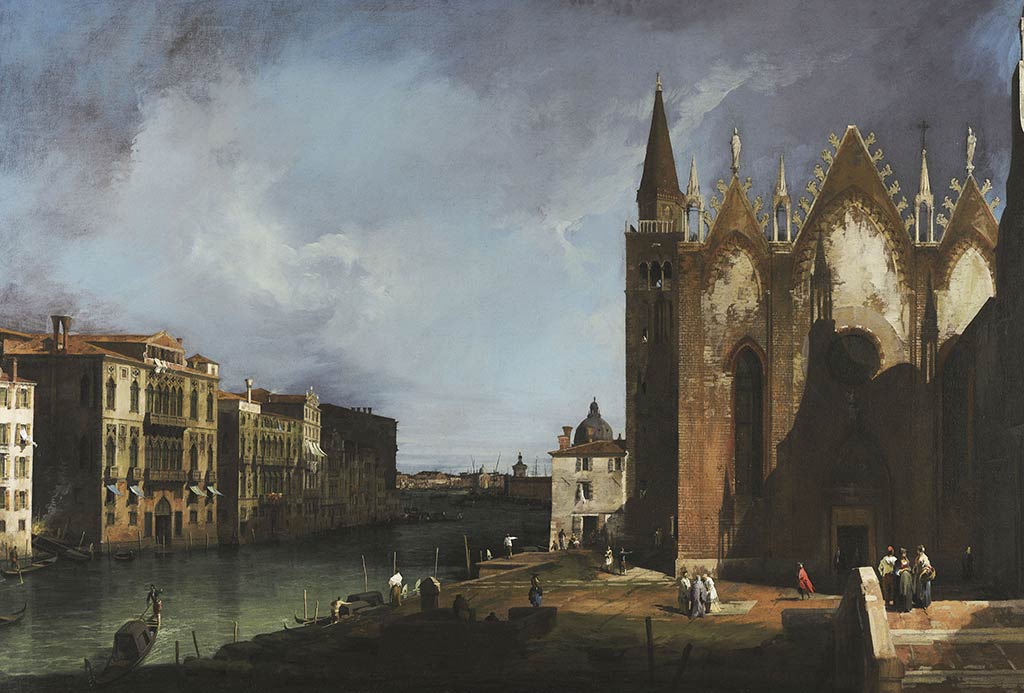 El Gran Canal desde Santa María della Carita hacia la Dársena de San Marcos, Canaletto