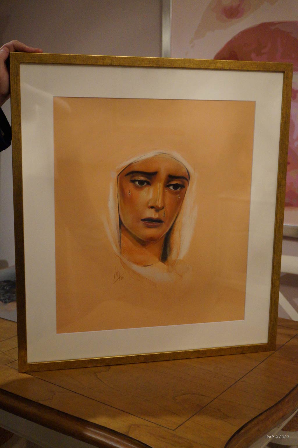 Retrato a Pastel de Nuestra Señora de la Estrella realizado por la artista Inmaculada Peña Ruiz en 2023