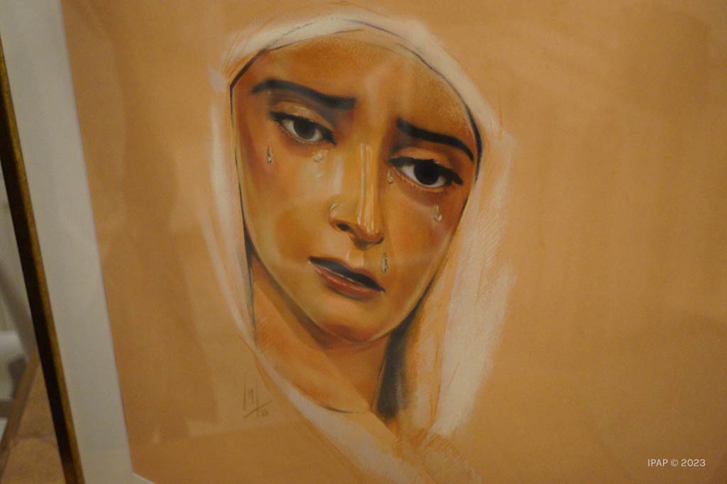 Retrato a Pastel de Nuestra Señora de la Estrella realizado por la artista Inmaculada Peña Ruiz en 2023