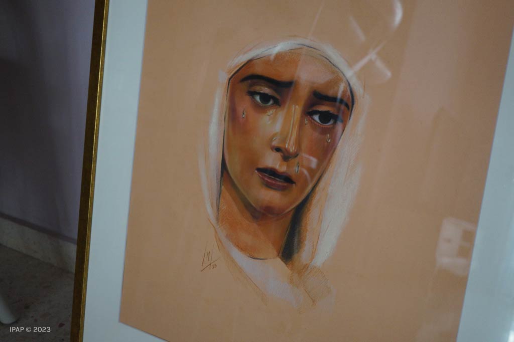 Retrato a Pastel de Nuestra Señora de la Estrella realizado por la artista Inmaculada Peña Ruiz en 2023