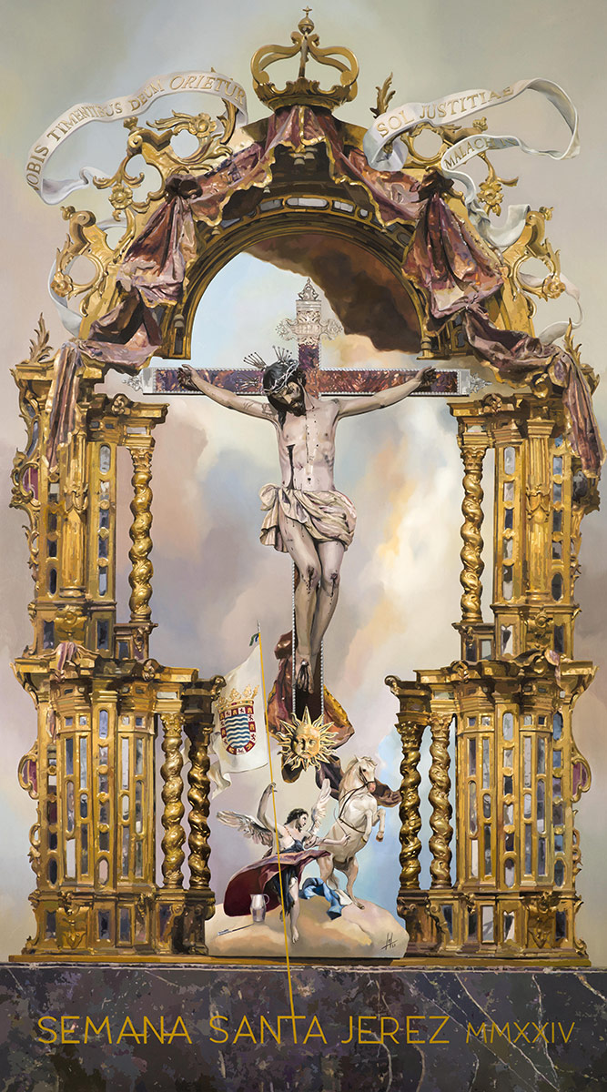 Cartel Oficial de la Semana Santa de Jerez 2024, realizado por Inmaculada Peña Ruiz