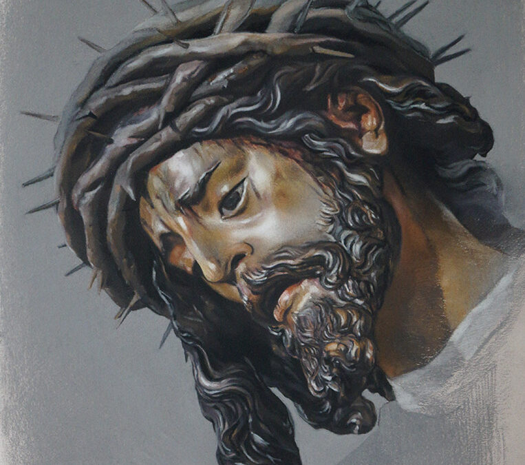Retrato a pastel de Nuestro Padre Jesús del Gran Poder