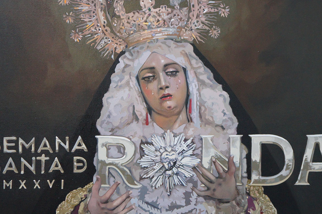 Cartel Oficial de la Semana Santa de Ronda 2026. Inmaculada Peña Ruiz (Detalle)