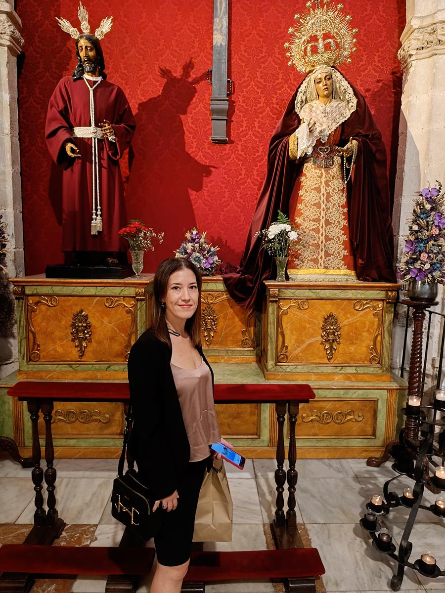 Con los titulares de la Hermandad de los Gitanos de Ronda